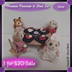 9-Piece Glued-Together Valentine's Black Square Placemats